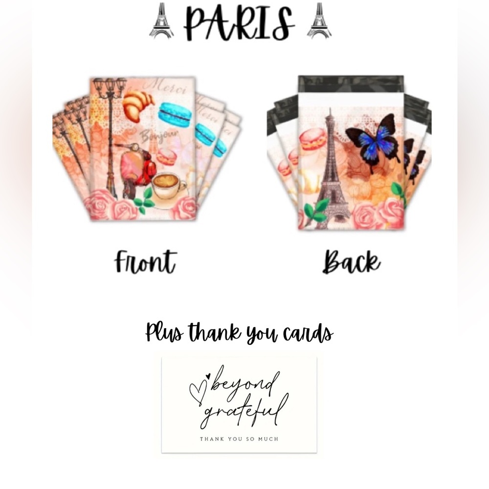 💄💋Poly mailers 10 mailers & 10 thank you cards